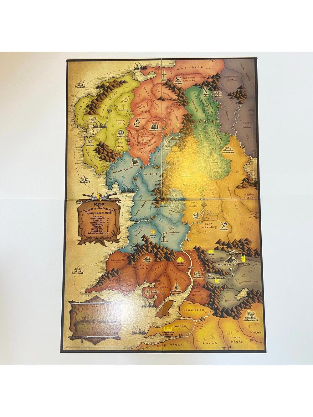 2003 Parker Bros Lord Of The Rings: Trilogy Ed. Risk Replacement Board